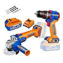 021 WCK202734 Combo Taladro De Impacto 30.000 Rpm + Amoladora 9000 Rpm Wadfow