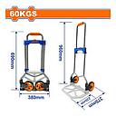 021 WWB9D06 Carreta Plegable Carga Paquetes Ruedas Carro 60kg Wadfow