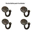 027 VA-07 PERCHA BOLITA SIMPLE BRONCE VIEJO