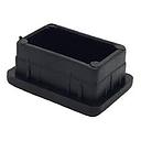 087 REGATON PLASTICO INTERIOR CUADRADO NEGRO 24X24 MM