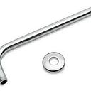 11-21 054 DP5128 BRAZO DE LLUVIA DE ACERO INOXIDABLE 90 X 50 CM C/ROSETA