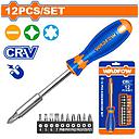 Juego De Destornillador Con Accesorios - 12 piezas